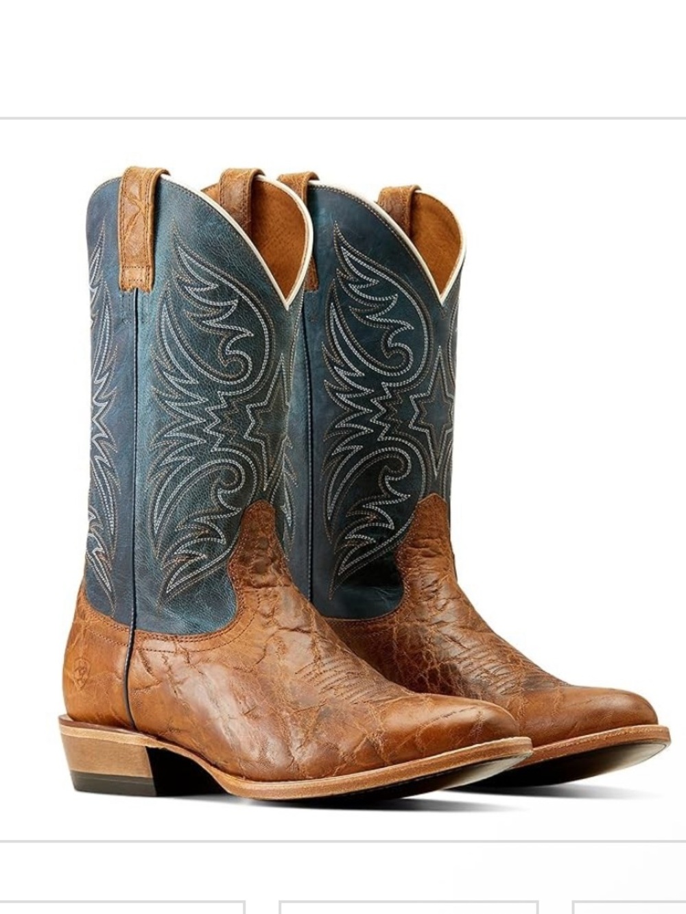 Ariat Men's Bankroll Western Boots Smokehouse Ocean Blue, Size 12 M Width NEW